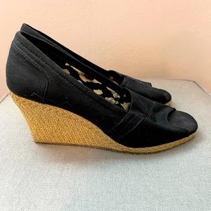 Skechers Black Wedge Shoes